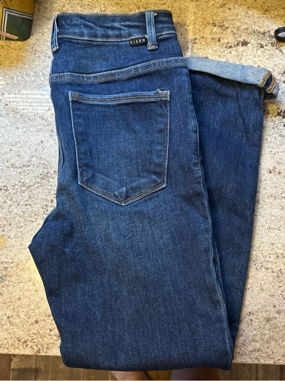 Risen Skinny Jeans in Deep Blue